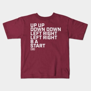 Up Up Down Down Left Right Left Right B A Start Kids T-Shirt